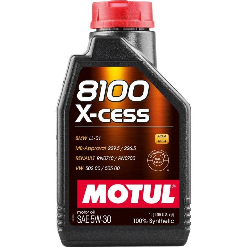 BMW Jaguar Engine Oil (5W-30) (1 Liter) (X-Cess 8100) - Motul 108944